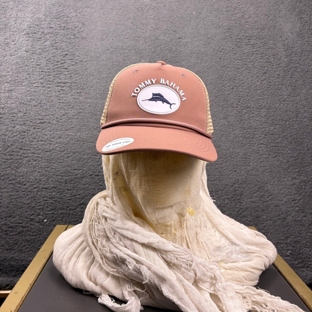 Tommy Bahama Trucker Hat Cap Brown Tan Marlin Logo Baja‎ Margarita Recipe